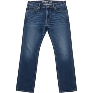 Wrangler Retro Mens Slim‎ Straight Leg Jeans Medium Wash Blue Denim 36x30.5